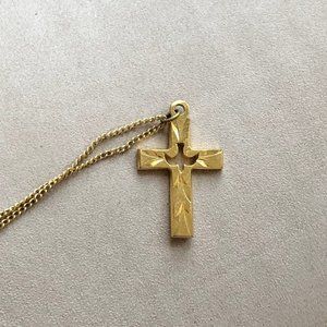 Gold cross necklace